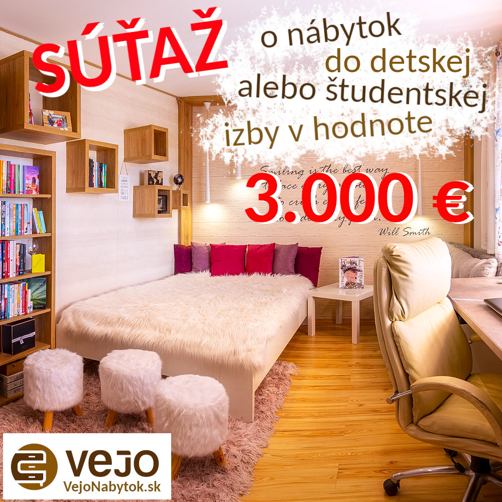 Súťaž o nábytok na mieru značky VEJO v hodnote až 3.000 €